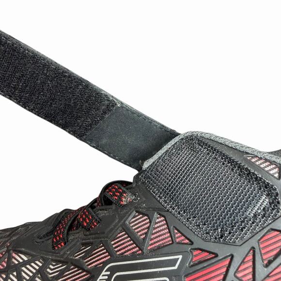 Skechers Kids Light Up Sneakers Tuff Tech Black Red Sz 4 READ - Picture 10 of 10